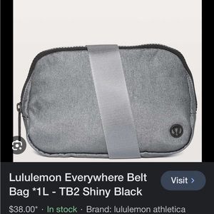 Lululemon everywhere belt bag silver
